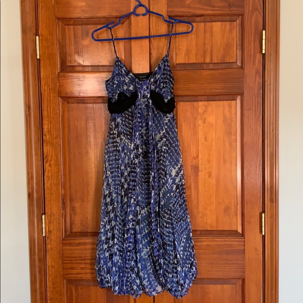 Zara Dress | Blue Silk Cocktail Dress